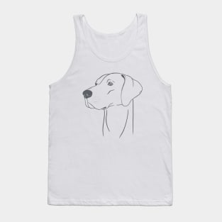 Weimaraner (Yellow and Grey) Tank Top